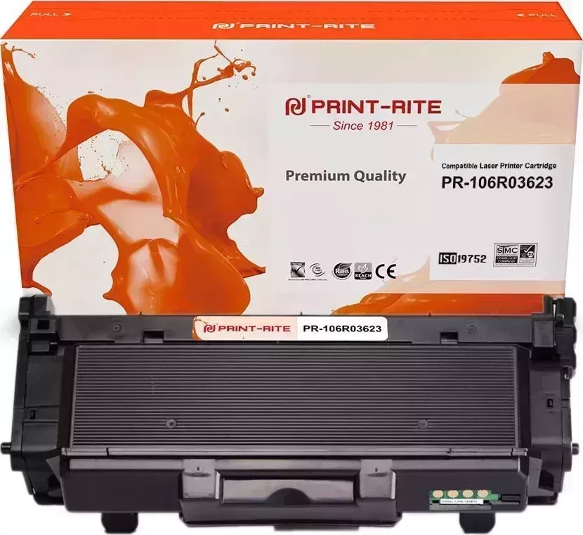 Расходный материал для печати Print-Rite PR-106R03623 (106R03623/TFX828BPU1J) черный (Картридж)