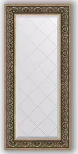 Зеркало Evoform с гравировкой Exclusive-G 59x129 см, в багетной раме - вензель серебряный 101 мм (BY 4078)