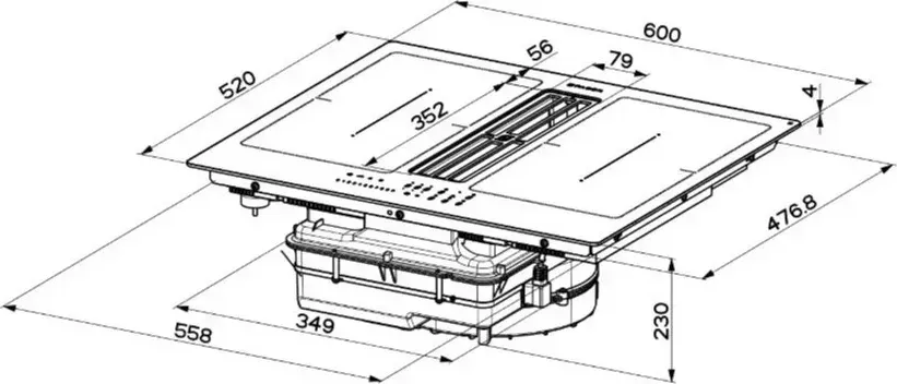 Панель варочная электрическая SMART Faber GALILEO BK F600 + KIT LL H80 (340.0627.228)