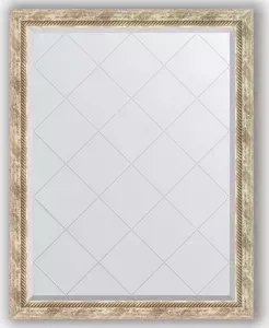 Зеркало Evoform с гравировкой Exclusive-G 93x118 см, в багетной раме - прованс с плетением 70 мм (BY 4349)