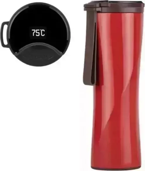 Термос XIAOMI KissKissFish Moka Smart Coffee Tumbler 0.43л красный