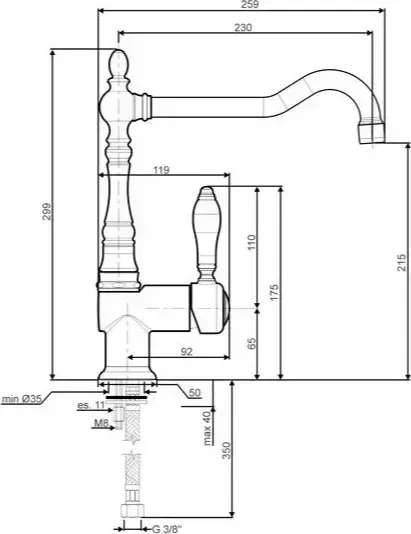 Смеситель для кухни SMEG MIR6CR-2