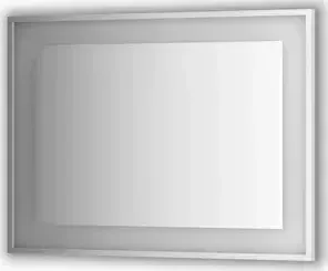 Зеркало Evoform в багетной раме Ledside со светильником 25,5 W 100x75 см (BY 2205)