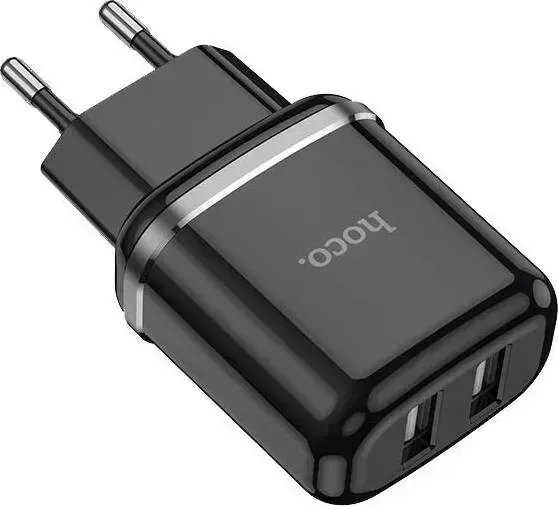 Кабель HOCO Сетевое зарядное устройство N4m Black + MICRO USB (6931474731036)