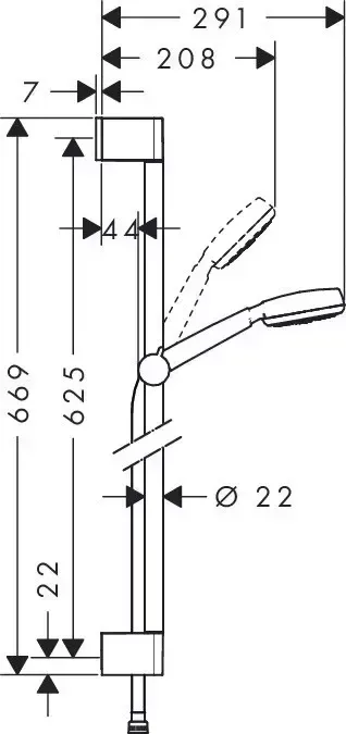 Душевой гарнитур Hansgrohe HansGrohe Crometta 26655400