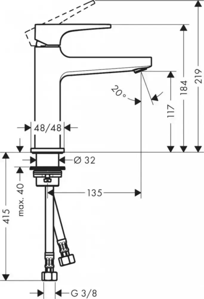 Смеситель для раковины Hansgrohe HansGrohe Metropol 32508000
