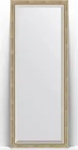 Зеркало Evoform с Exclusive Floor 78x198 см, в багетной раме - состаренное серебро с плетением 70 мм (BY 6102)