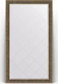 Зеркало Evoform с Exclusive-G Floor 114x204 см, в багетной раме - вензель серебряный 101 мм (BY 6372)