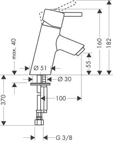 Смеситель для раковины Hansgrohe HansGrohe Talis S 32031000