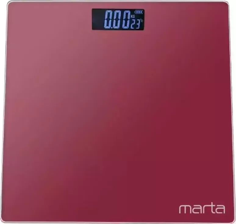 Весы напольные MARTA MT-1610 бордовый гранат