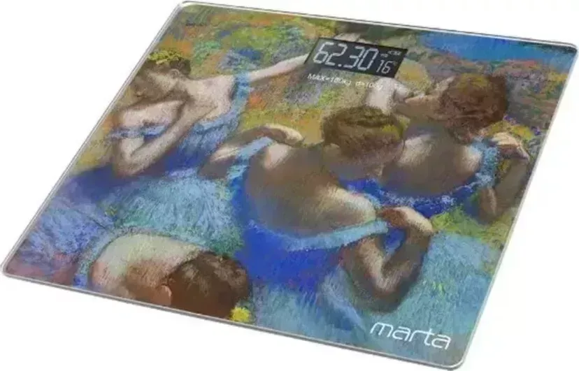Весы напольные MARTA MT-SC1690 Голубые танцовщицы