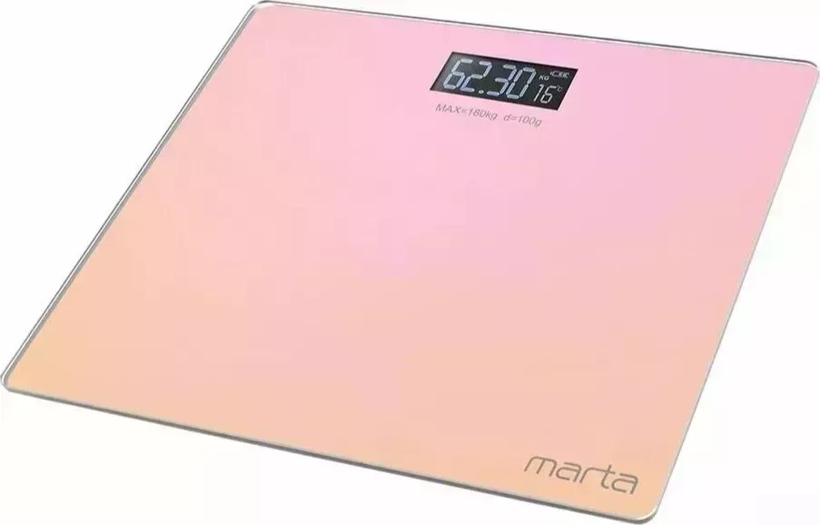 Весы напольные MARTA MT-SC1691 оранжево-розовый