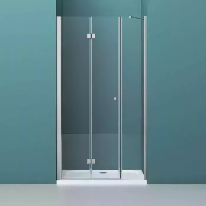 Дверь BELBANGO Душевая Albano BS-13 200х195 прозрачная, хром (ALBANO-BS-13-100+100-C-Cr)