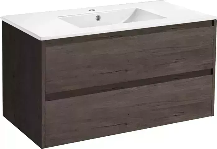 Тумба с раковиной Vincea с Gio 100х46 R.Oak (VMC-2G100RO, VBS-13100)