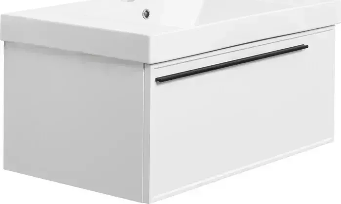 Тумба с раковиной La Fenice с Elba Bianco 80х47 белая (FNC-01-ELB-B-80, CU.NN.80)