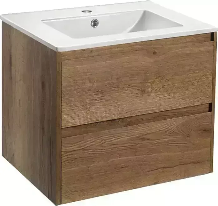 Тумба с раковиной Vincea с Gio 60х46 T.Oak (VMC-2G600TO, VBS-13960)