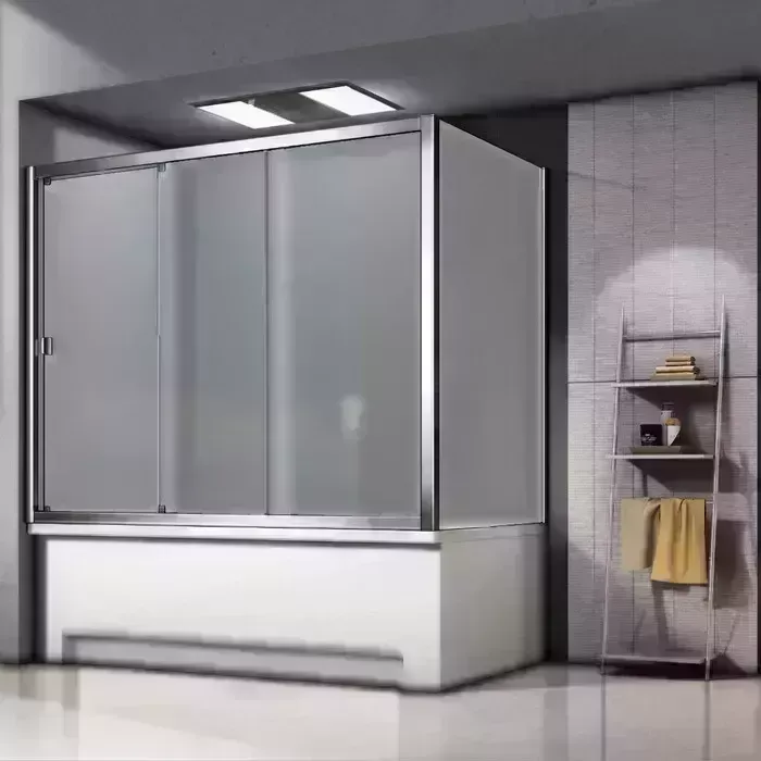 Шторка для ванны Good Door Screen WTW+SP 120х70х140 матовая Grape, хром