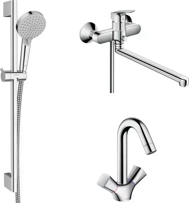 Комплект смесителей Hansgrohe Logis универсальный (71402000, 71221000, 26275000)