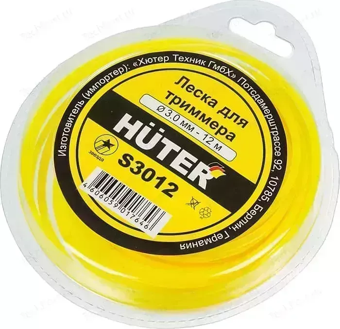 Леска триммерная Huter 3.0мм 13м звезда S3012 (71/2/2)