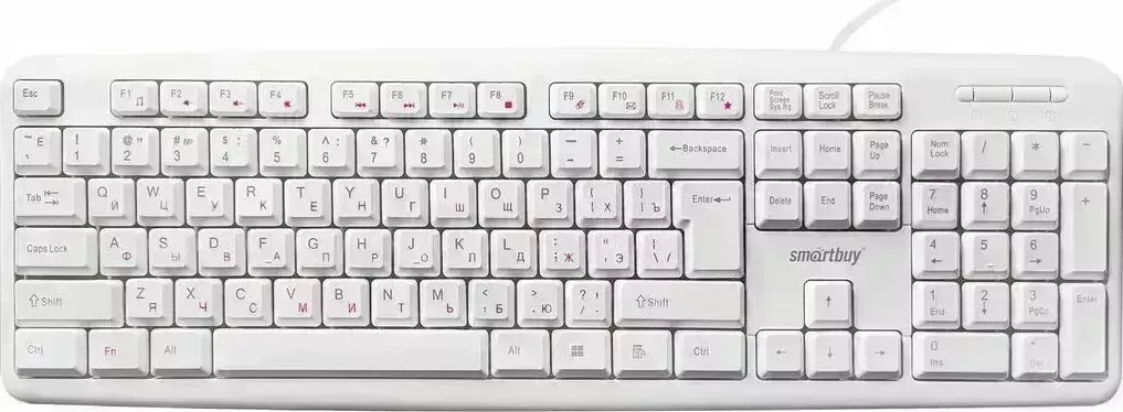 Клавиатура Smartbuy SBK-210U-W ONE USB белая