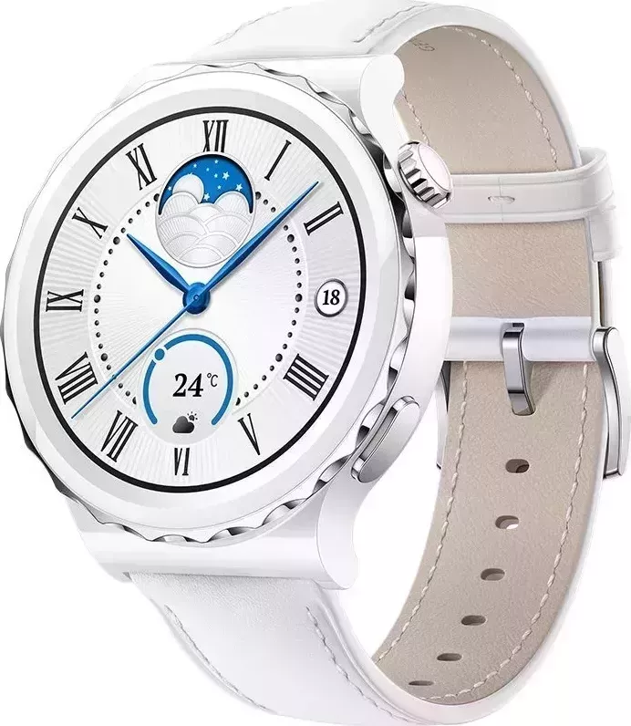 Умные часы HUAWEI Watch GT 3 Pro 43мм белый/серебристый (Frigga-B19V/55028857)