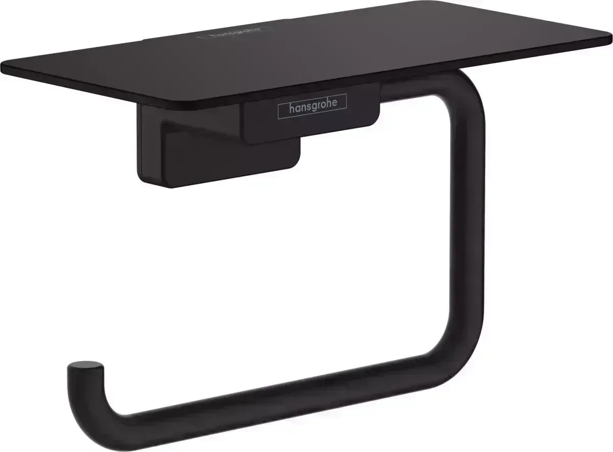 Бумагодержатель Hansgrohe Аксессуар HansGrohe AddStoris 41772670 с полкой