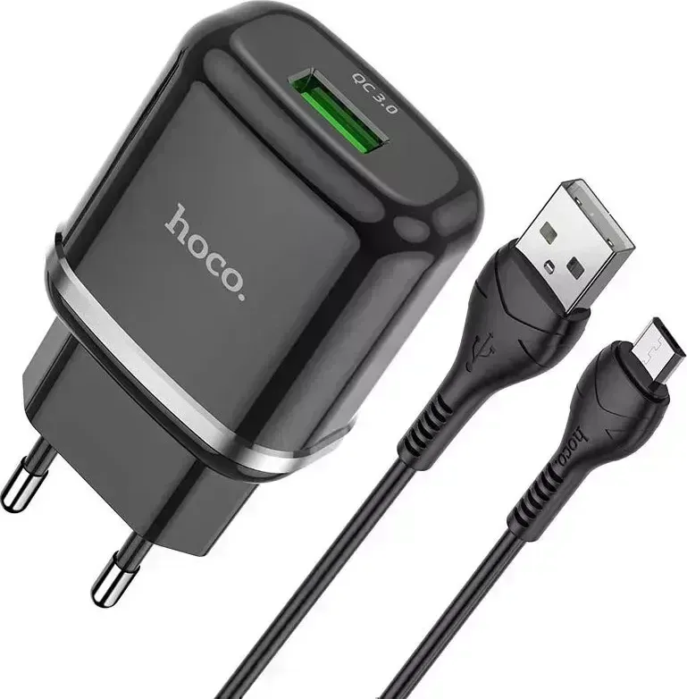 Сетевое зарядное устройство HOCO N3 черный (6931474729361)