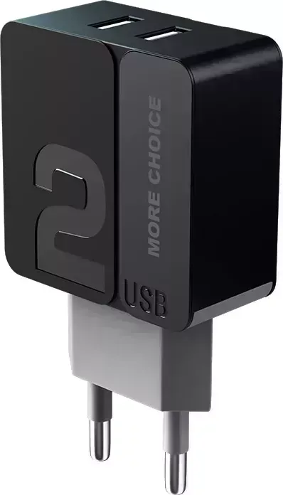 Сетевое зарядное устройство More choice NC46 Black/Grey