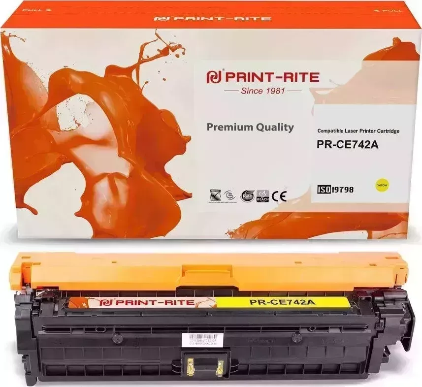 Расходный материал для печати Print-Rite PR-CE742A (CE742A/TFHAN6CPU1J) желтый (Картридж)