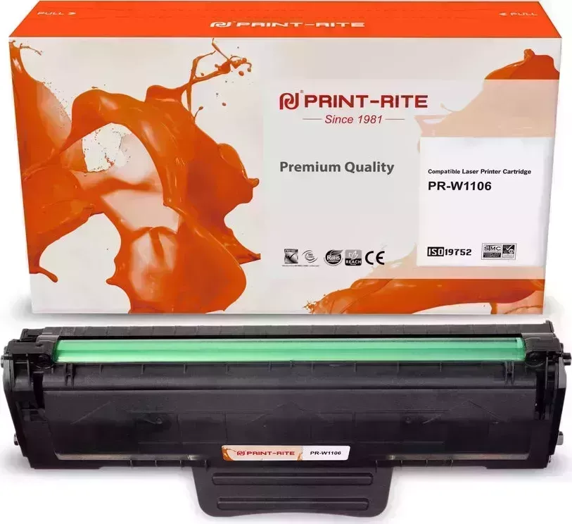 Расходный материал для печати Print-Rite PR-W1106 (W1106A/TFHB9GBPU1J) черный (Картридж)