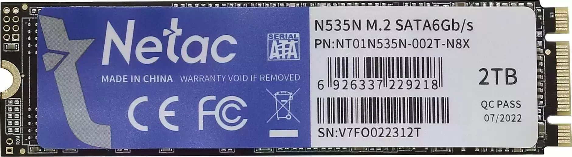 SSD накопитель NETAC N535N 2Tb (NT01N535N-002T-N8X)
