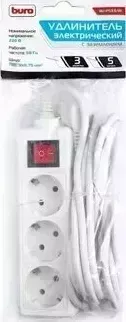 Удлинитель BURO BU-PS5.3/W 3м белый
