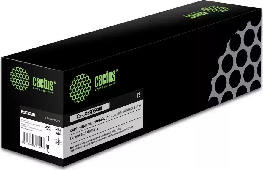 Расходный материал для печати CACTUS CS-LX52D5X00 черный