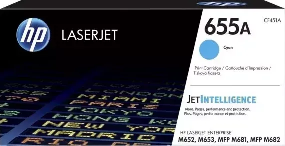 Расходный материал для печати HP CF451A (655A) голубой