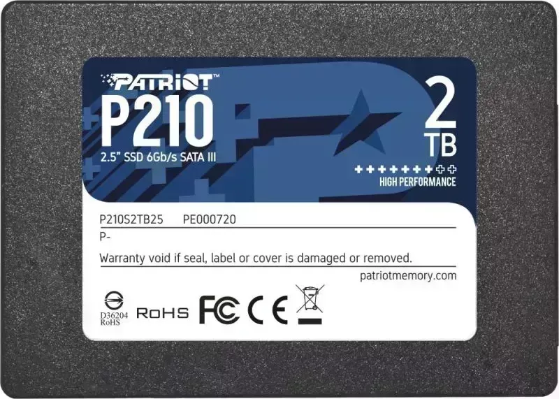 SSD накопитель PATRIOT P210 SATA2.5/2TB (P210S2TB25)
