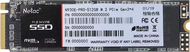 SSD накопитель NETAC 512Gb (NT01N930E-512G-E4X)