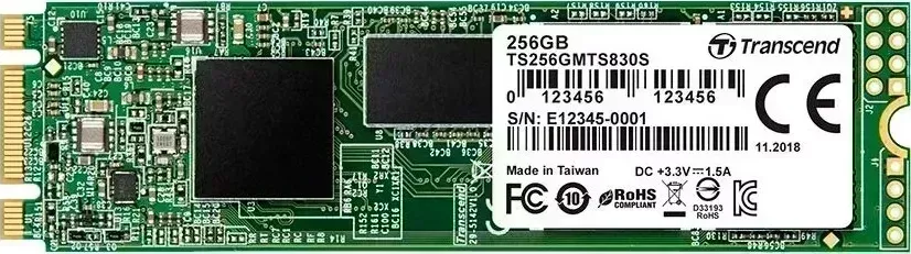 SSD накопитель TRANSCEND 256GB M.2 2280 (TS256GMTS830S)