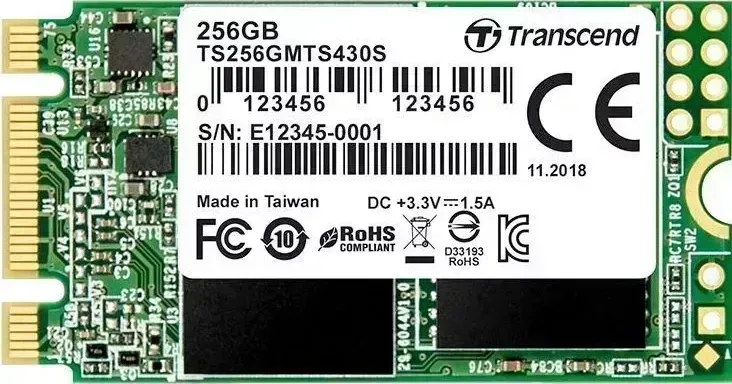 SSD накопитель TRANSCEND 128GB M.2 2242 (TS128GMTS430S)