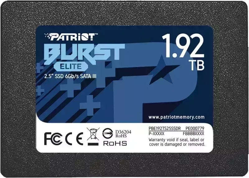 SSD накопитель PATRIOT BURST E 1.95TB/SATA2.5 (PBE192TS25SSDR)