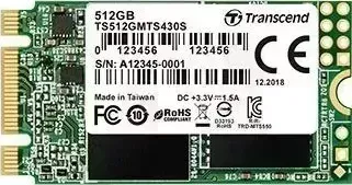 SSD накопитель TRANSCEND 512GB M.2 2242 (TS512GMTS430S)