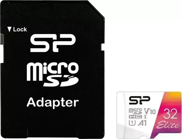 SD карта ELITE microSDHC 32Gb SP032GBSTHBV1V20SP + adapter