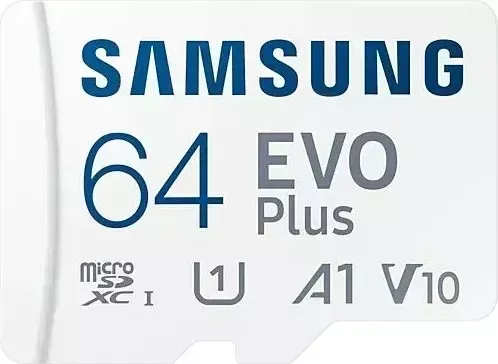Карта памяти SAMSUNG EVO PLUS microSDXC 64Gb Class10 MB-MC64KA/RU (+ adapter)