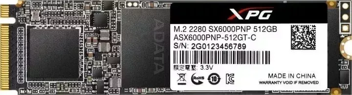 SSD накопитель A-DATA XPG SX6000 Pro PCI-Ex2/512Gb/M.2 2280 (ASX6000PNP-512GT-C)