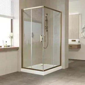 Душевой уголок Vegas Glass ZA 0120*100 05 01 профиль бронза, стекло прозрачное