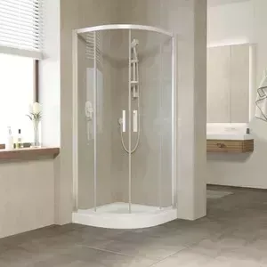 Душевой уголок Vegas Glass ZS-F 0080 01 01 профиль белый, стекло прозрачное