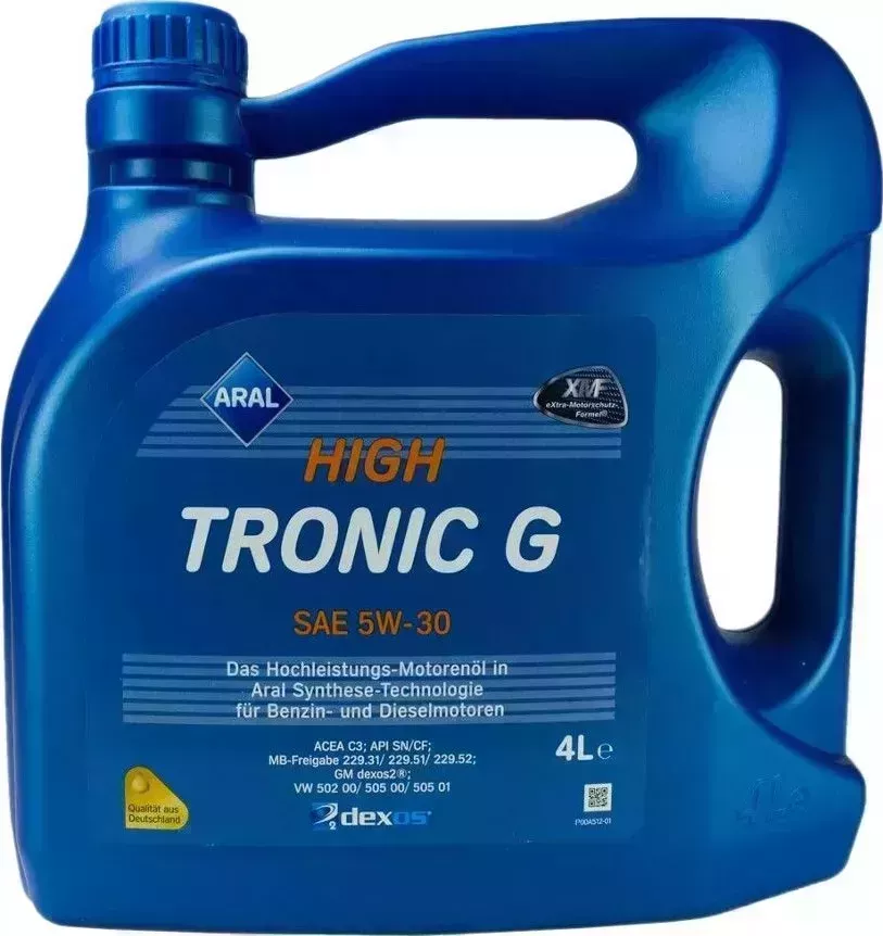 Масло синтетическое ARAL High Tronic G5W30SN/CFC3синт.4л (21384) //R