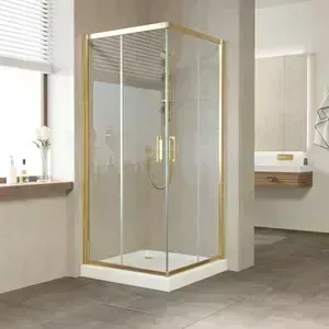 Душевой уголок Vegas Glass ZA 0120 09 01 профиль золото, стекло прозрачное