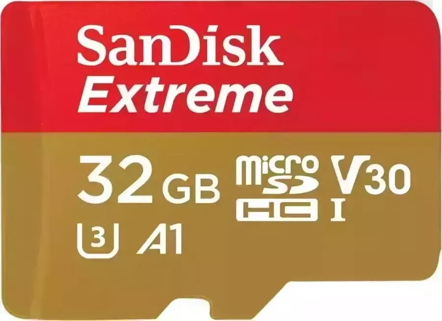 SD карта SANDISK Extreme microSDHC 32ГБ (SDSQXAF-032G-GN6MN) +SD адаптер
