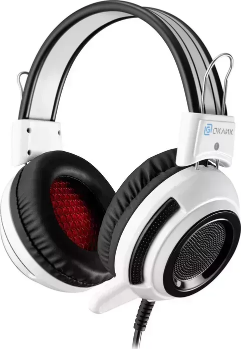 Наушники с микрофоном Oklick с HS-G300 ARMAGEDDON белый/черный 2.3м мониторные оголовье (361558)