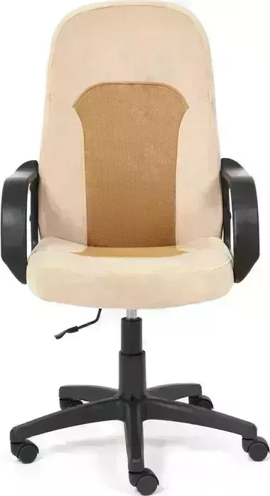 Кресло офисное TetChair Parma флок/ткань бежевый/бронза 7/TW-21
